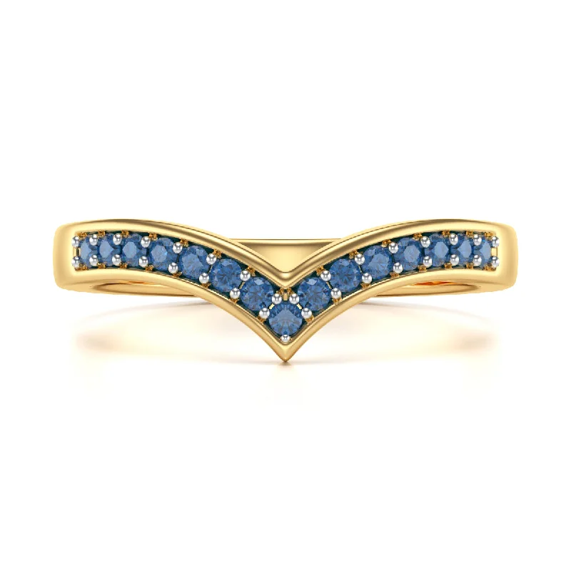 Ruby Gemstone Rings with Diamond AccentsBlue Sapphire Wishbone Ring