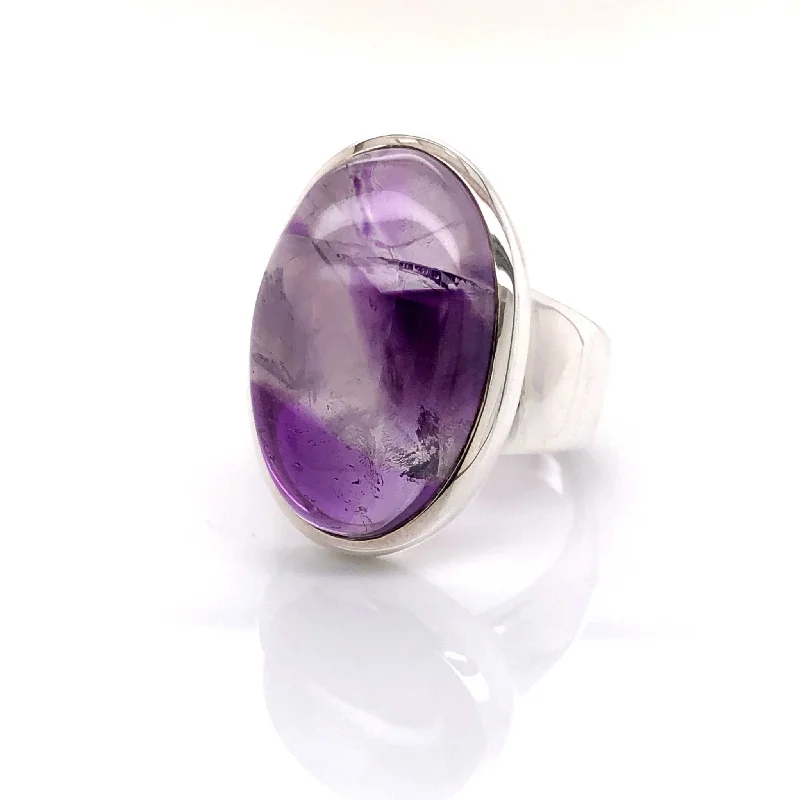 Ruby Gemstone Rings with Diamond Accents'Kiara' Amethyst Silver Gemstone Ring