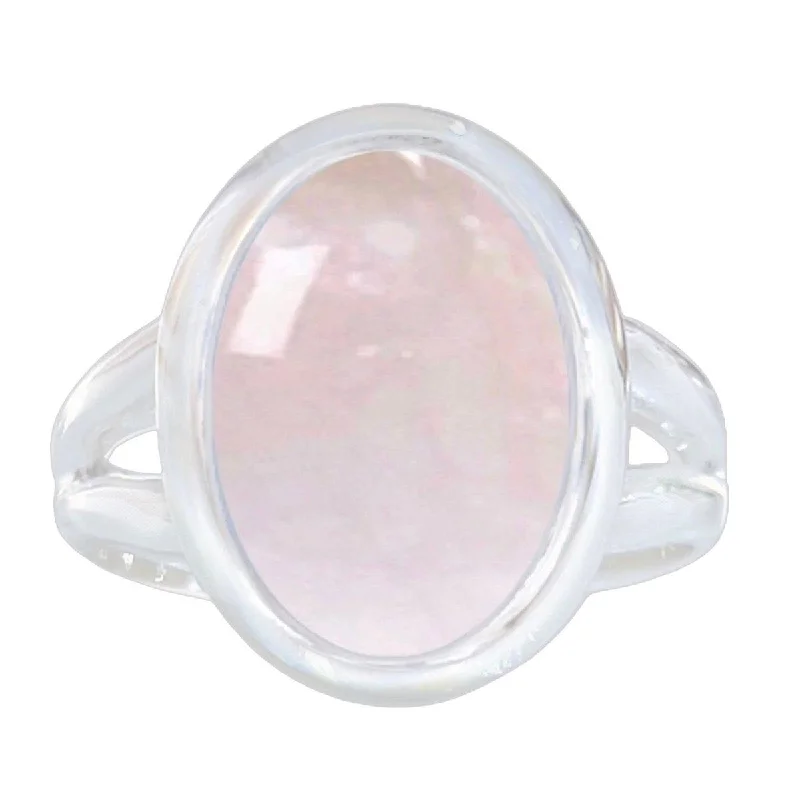 Ruby Gemstone Rings with Diamond AccentsLaihas Classic Chic Oval Rose Quartz Ring