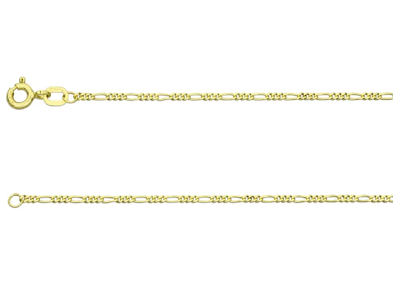 Sapphire Gemstone Rings in a Cathedral Setting9ct Yellow Gold Figaro Chain (1.2mm)