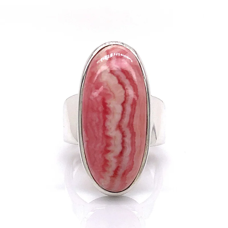 Multi - Gemstone Rings with a Rainbow of Colors'Lana' Silver Rhodochrosite Gemstone Ring