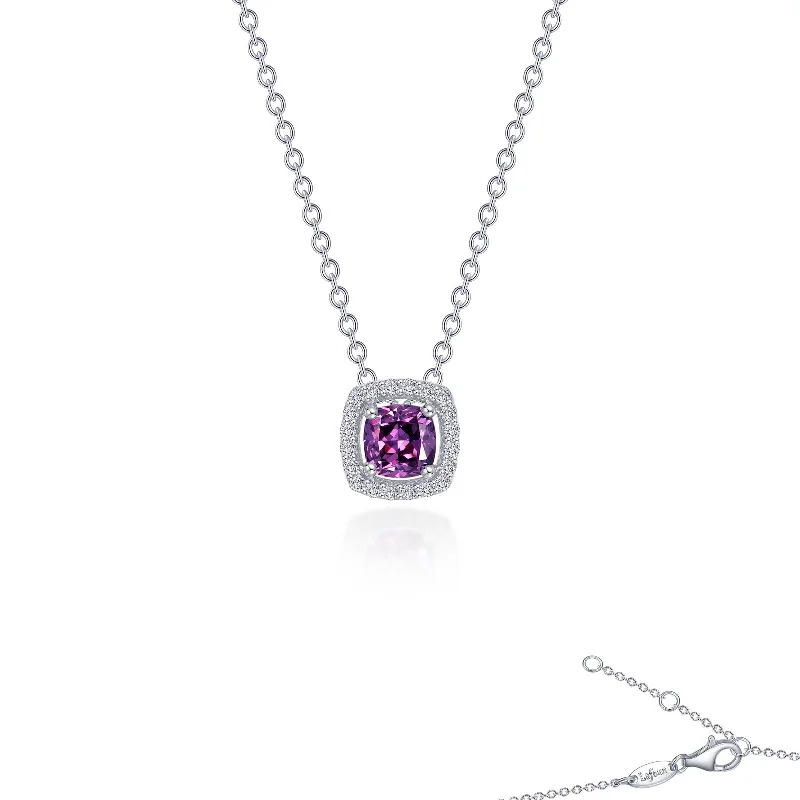 Lafonn Classic Cushion Amethyst Amethyst Necklace N0100AMP18