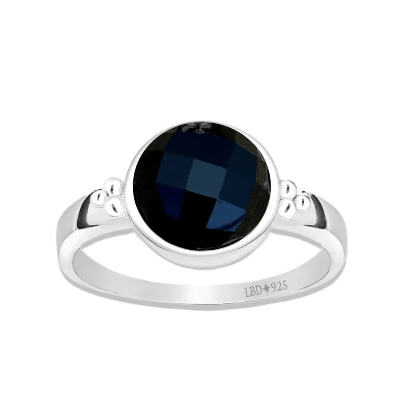 Sapphire Gemstone Rings in a Cathedral SettingLaihas Posh Little Gypsy Black Onyx Ring