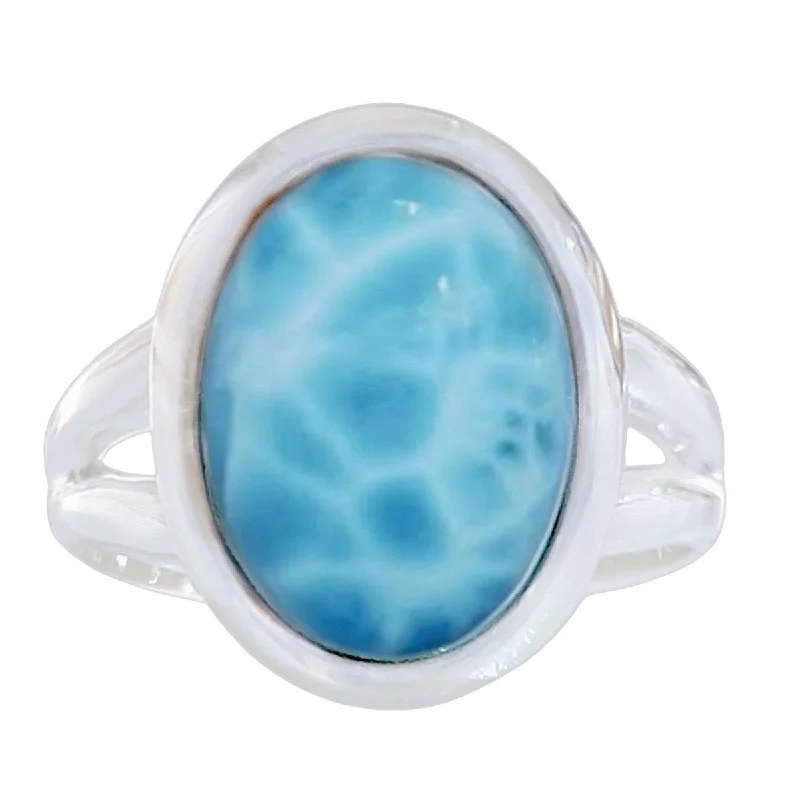 Multi - Gemstone Rings with a Rainbow of ColorsLaihas Classic Chic Oval Larimar Ring