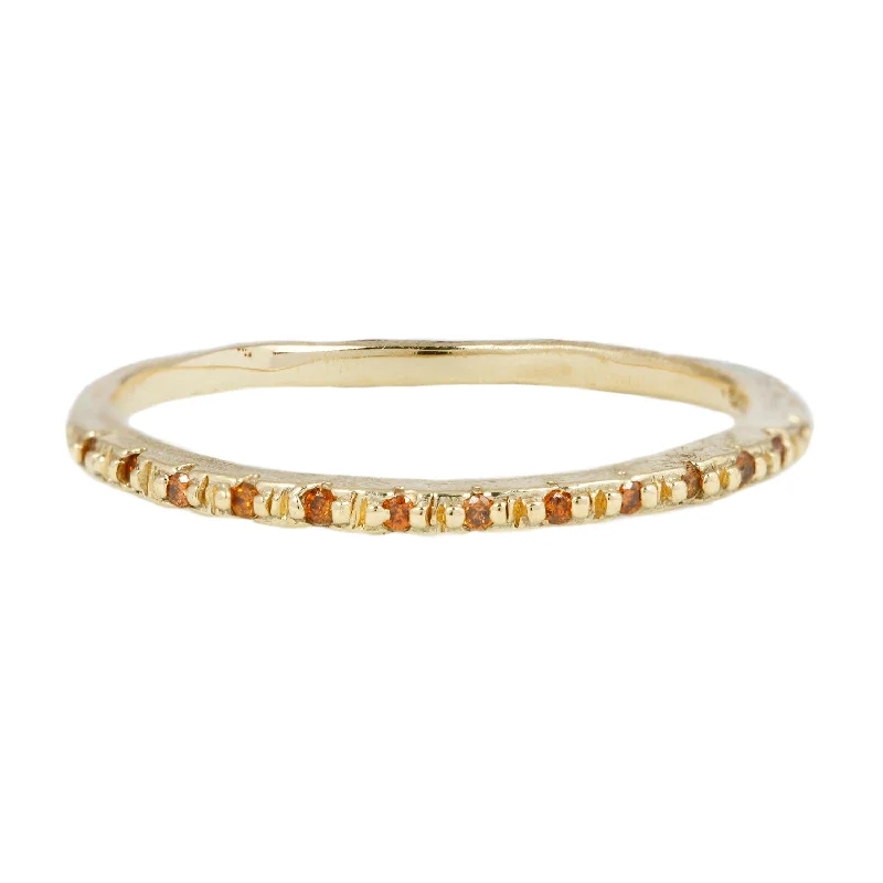 LXI Cognac Diamond Half Eternity Band