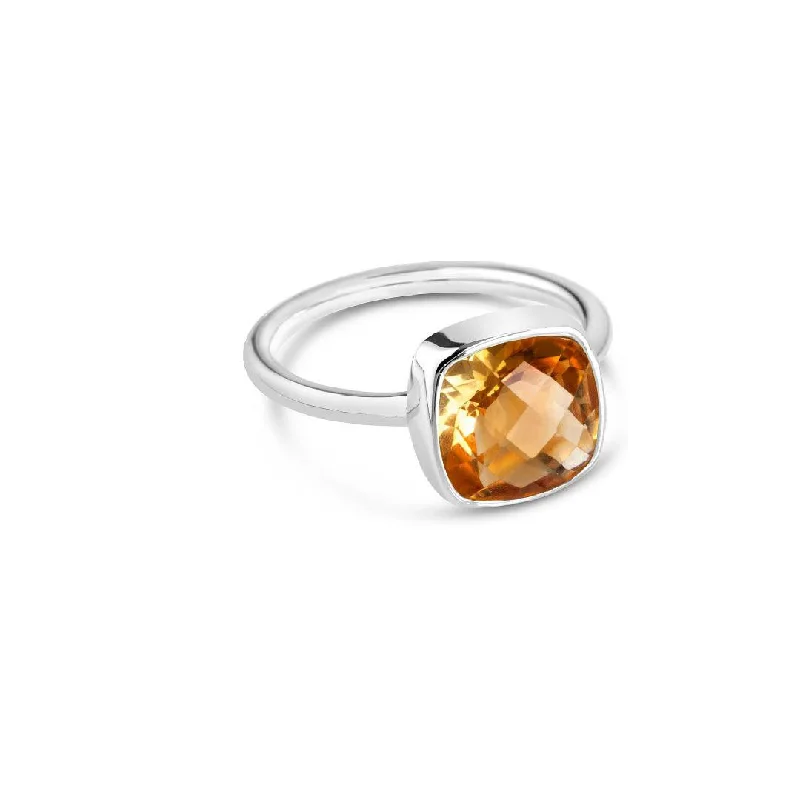 Sapphire Gemstone Rings in a Cathedral SettingCitrine Cocktail Ring | Silver