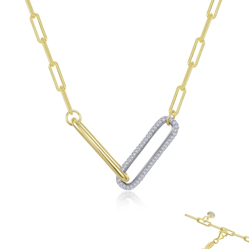 Lafonn Paperclip Diamond Necklace N0238CLT20