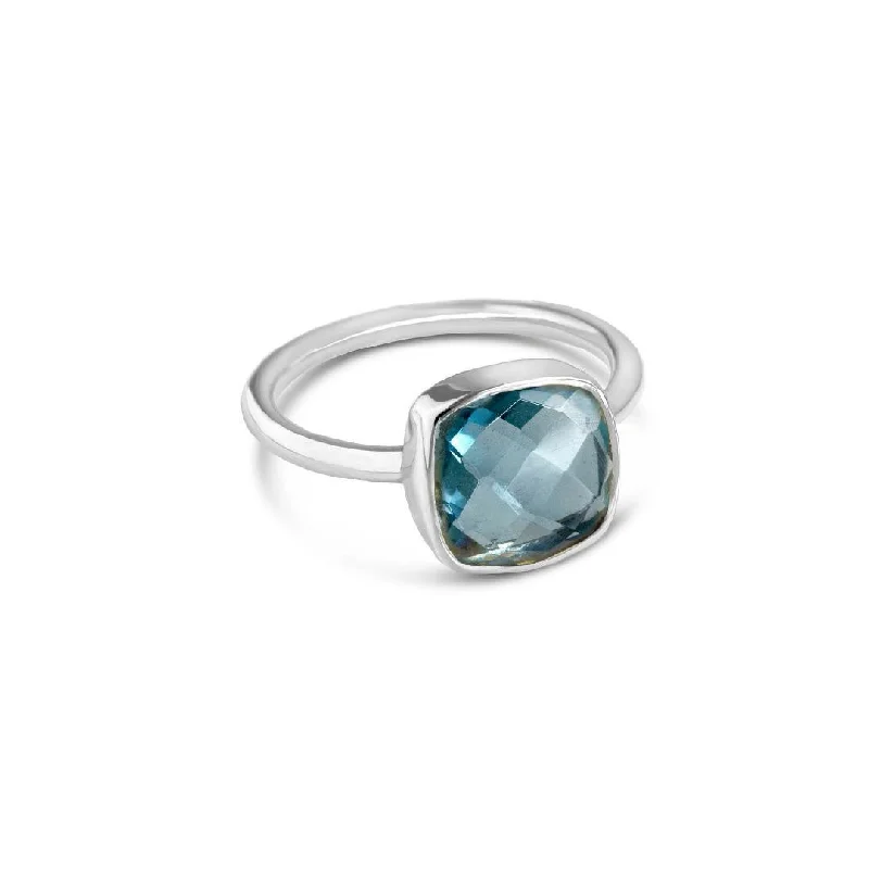 Multi - Gemstone Rings with a Rainbow of ColorsBlue Topaz Cocktail Ring | Silver