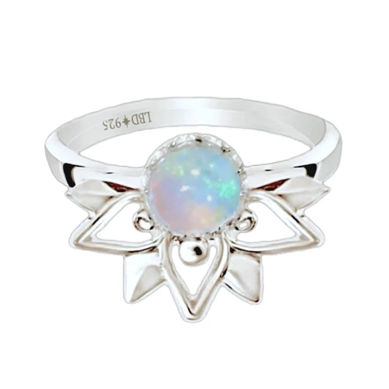 Multi - Gemstone Rings with a Rainbow of ColorsLaihas Boho Inflorescence Opal Ring