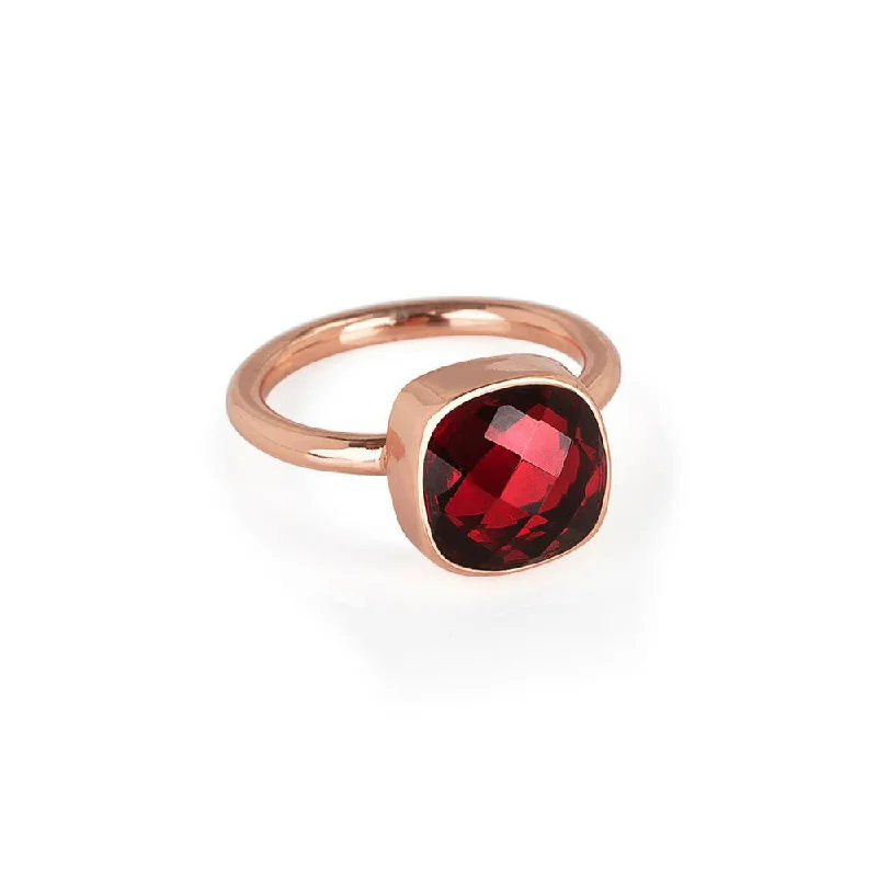 Multi - Gemstone Rings with a Rainbow of ColorsGarnet Cocktail Ring | Rose Gold