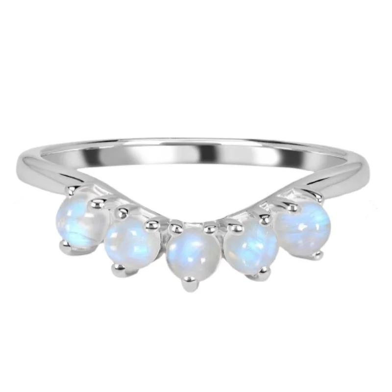 Sapphire Gemstone Rings in a Cathedral SettingMoonstone Ring- Magical Moonstone Eternity Ring