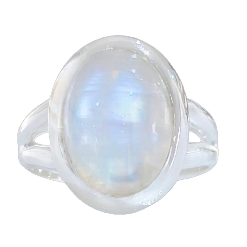 Emerald Gemstone Rings with Filigree - Bordered SettingsLaihas Classic Chic Oval Moonstone Ring