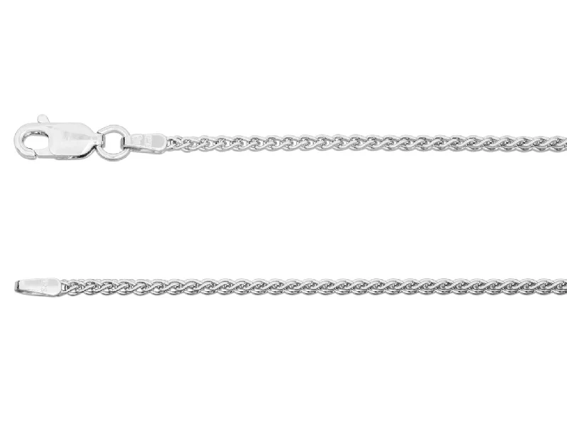 Sapphire Gemstone Rings in a Cathedral Setting9ct White Gold Spiga Chain (1.5mm)