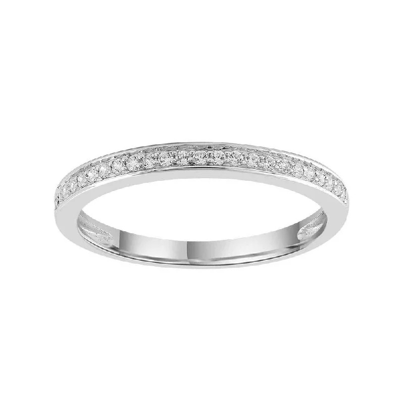 Three - Stone Diamond Rings with Princess - Cut Diamonds9K WHITE GOLD DIAMOND RING (BAND)