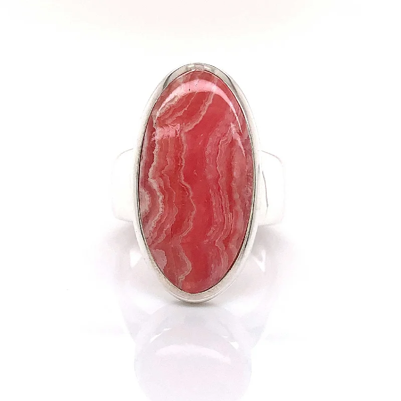 Ruby Gemstone Rings with Diamond Accents'Ella' Silver Rhodochrosite Gemstone Ring