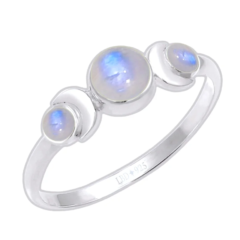 Multi - Gemstone Rings with a Rainbow of ColorsLaihas Moon Tribe Moonstone Ring