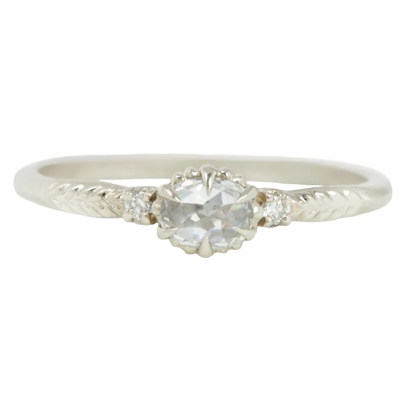 White Evergreen Diamond Cherie Ring