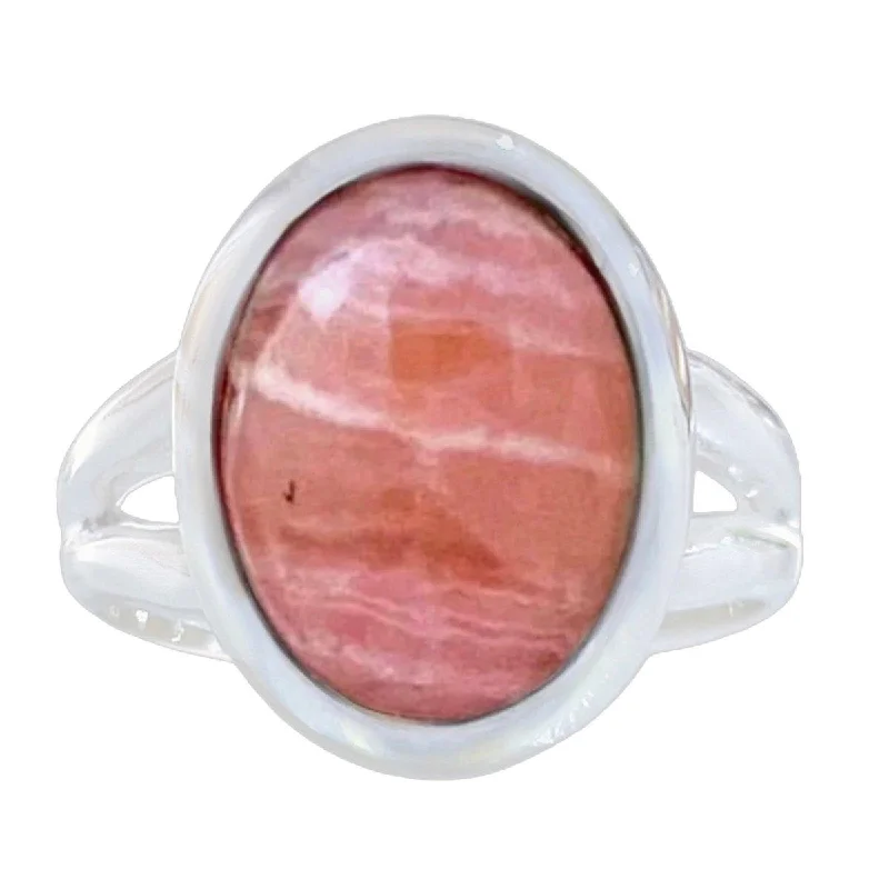 Ruby Gemstone Rings with Diamond AccentsLaihas Classic Chic Oval Rhodochrosite Ring