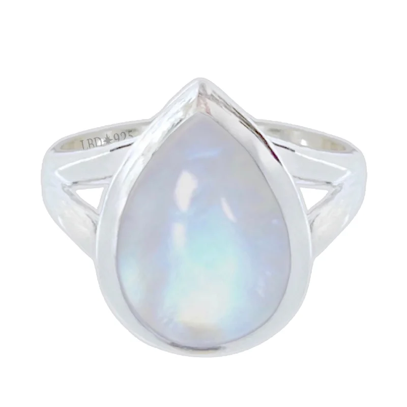 Sapphire Gemstone Rings in a Cathedral SettingLaihas Classic Chic Raindrop Moonstone Ring