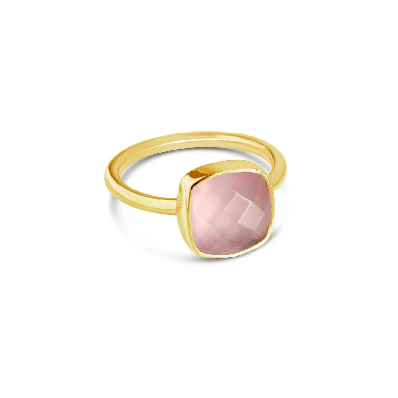 Amethyst Gemstone Rings in a Vintage - Style SettingRose Quartz Cocktail Ring | Gold