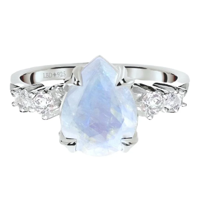 Amethyst Gemstone Rings in a Vintage - Style SettingMoonstone Ring- Laihas Mystical Moonstone Promise Ring