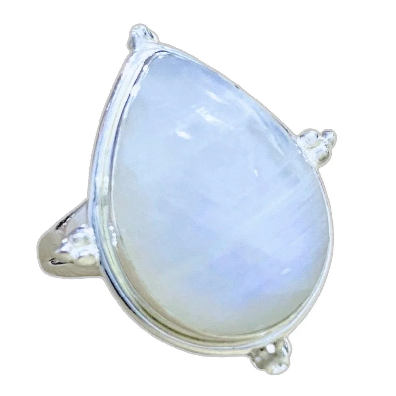 Amethyst Gemstone Rings in a Vintage - Style SettingLaihas Zahli Raindrop Moonstone Ring