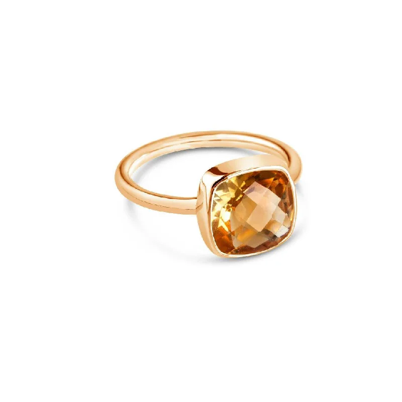 Sapphire Gemstone Rings in a Cathedral SettingCitrine Cocktail Ring | Rose Gold