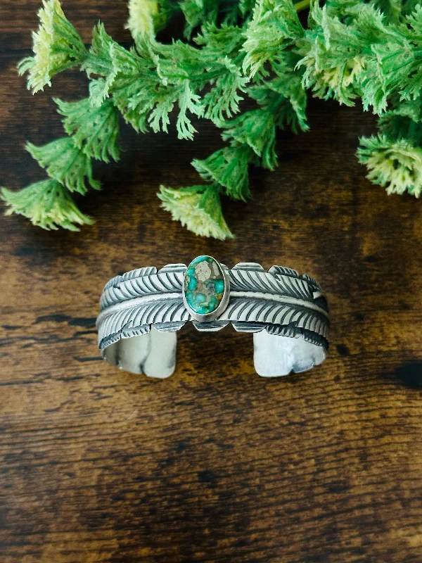 Minimalist Cuff Bracelets in Sleek Stainless SteelNavajo Made Sonoran Gold Turquoise and Sterling Silver Cuff Bracelet