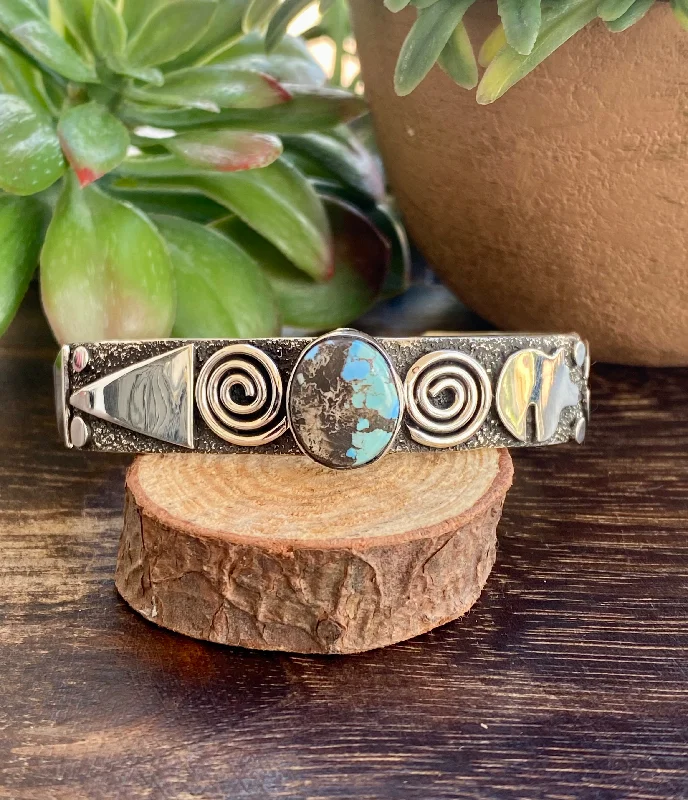 Cuff Bracelets with a Hinged Design for Added FlexibilityAlex Sanchez Golden Hill’s Turquoise & Sterling Silver Cuff Bracelet