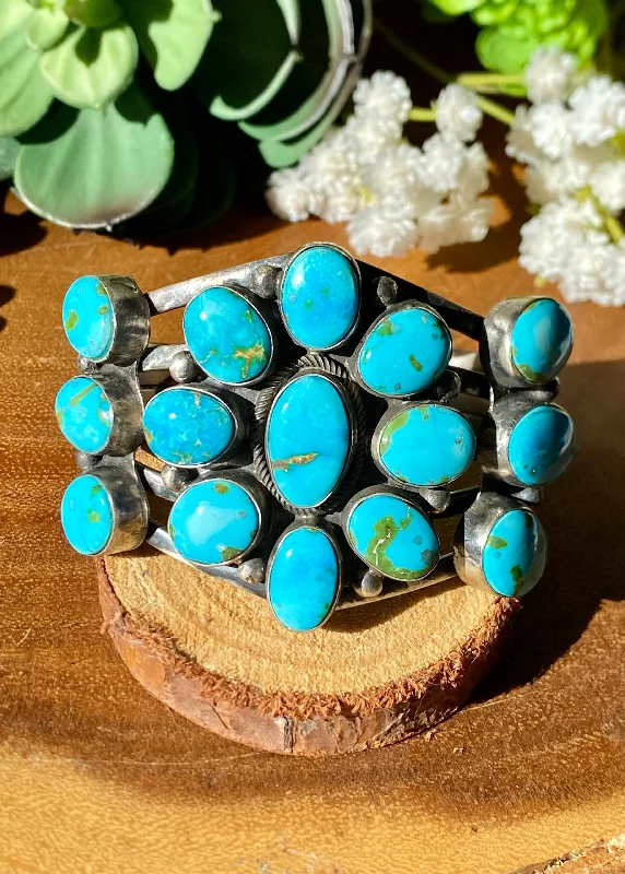 Eco - Friendly Cuff Bracelets Made from Recycled MaterialsBobby Johnson Sonoran Mountain Turquoise & Sterling Silver Cuff Bracelet