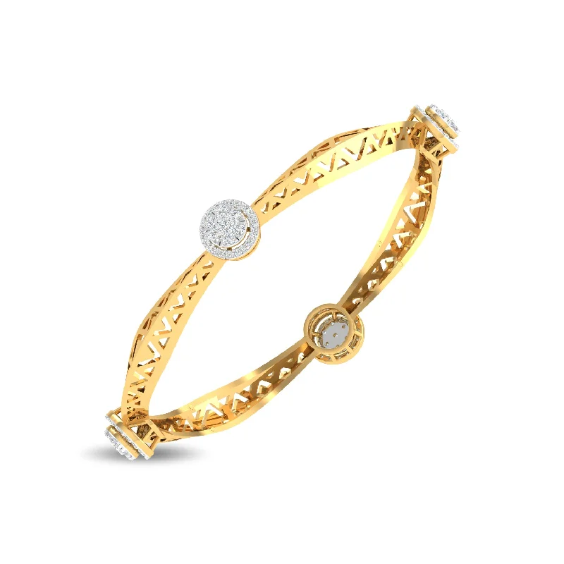 Solid Gold Bangles with Intricate EngravingsTalia Bangle