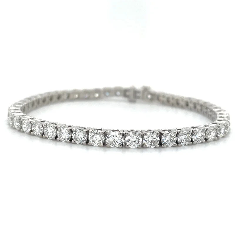 Bangle Bracelets with Birthstone Accents14ct White Gold 8.74ct Laboratory Grown Diamond Tennis Bracelet