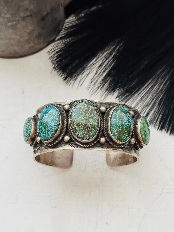 Stackable Cuff Bracelets for a Layered LookBobby Johnson Sonoran Mountain Turquoise & Sterling Silver Cuff Bracelet