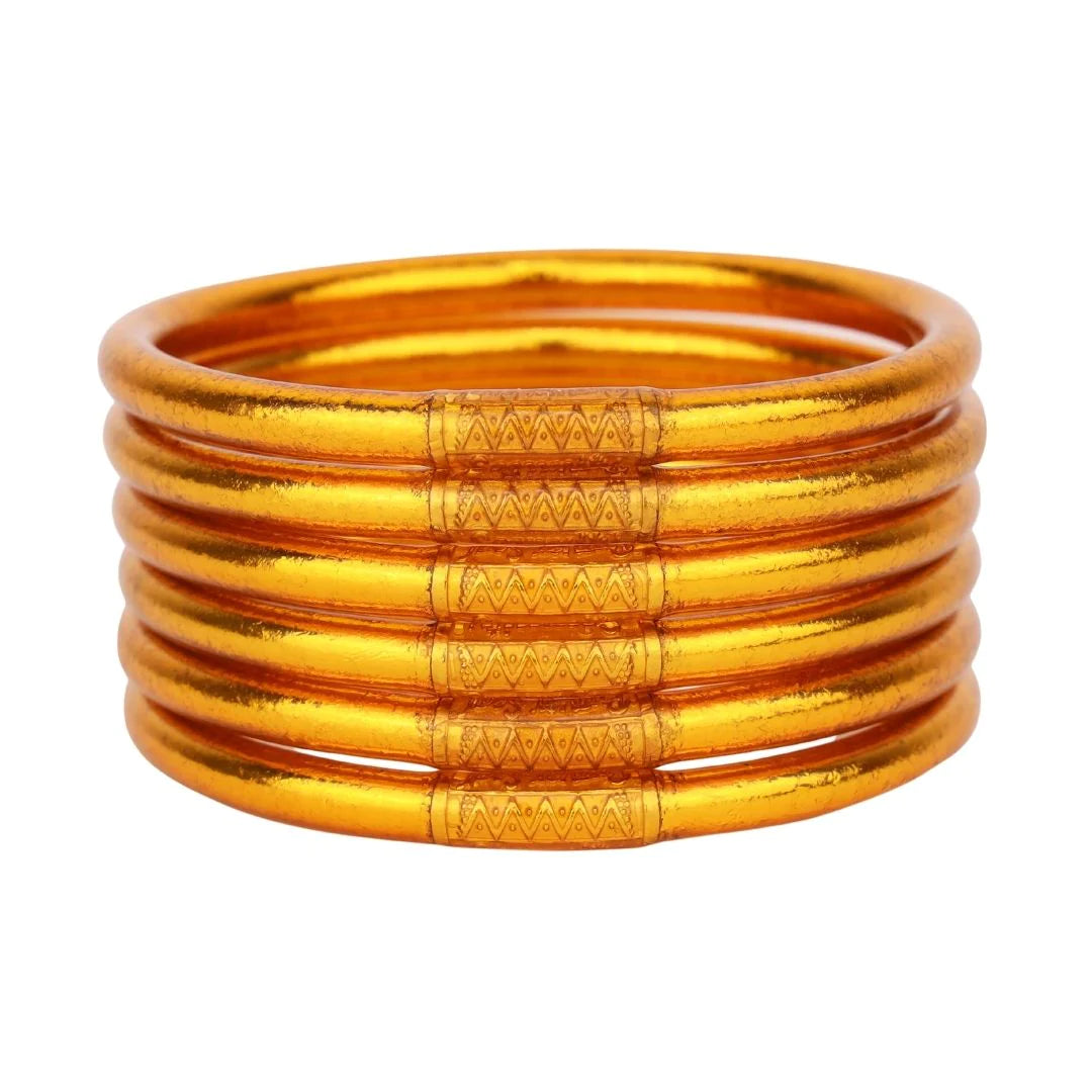 Stackable Bangle Sets for a Trendy LookBuDhaGirl | Set of Six | All Weather Bangles in Spark