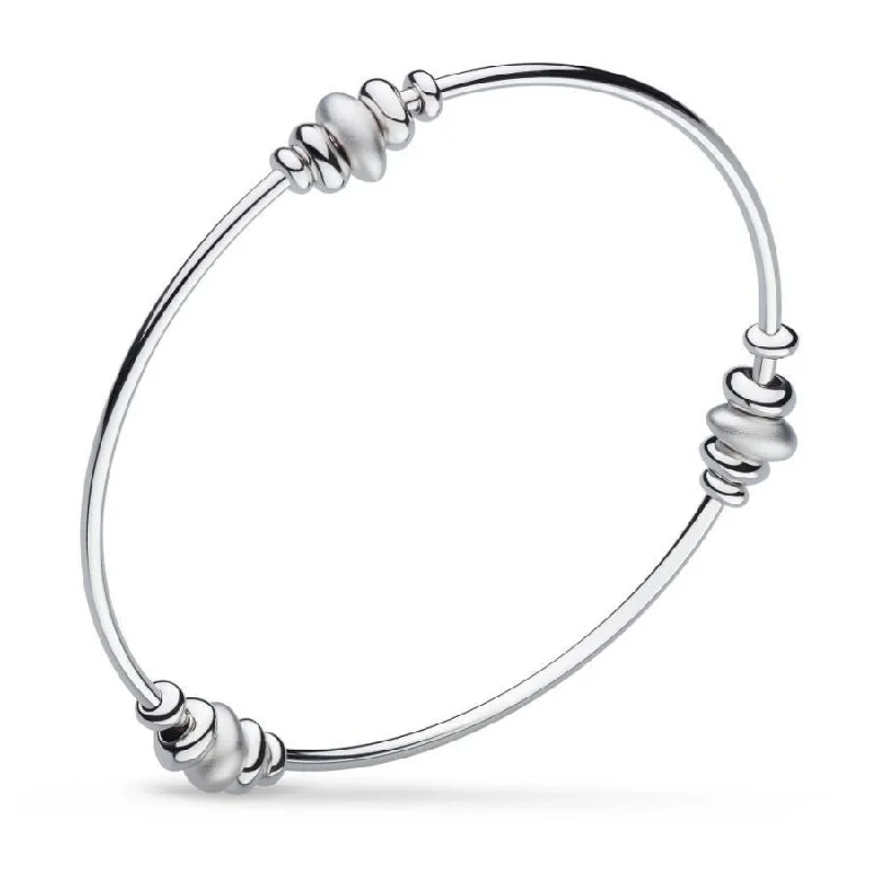 Stackable Bangle Sets for a Trendy LookSilver Coast Tumble Quinate Sandblast Station Bangle