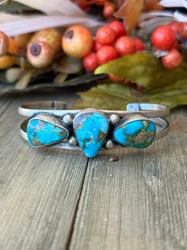 Cuff Bracelets for Special Occasions like Weddings and PartiesKathleen Livingston Sonoran Mountain Turquoise & Sterling Silver Cuff Bracelet