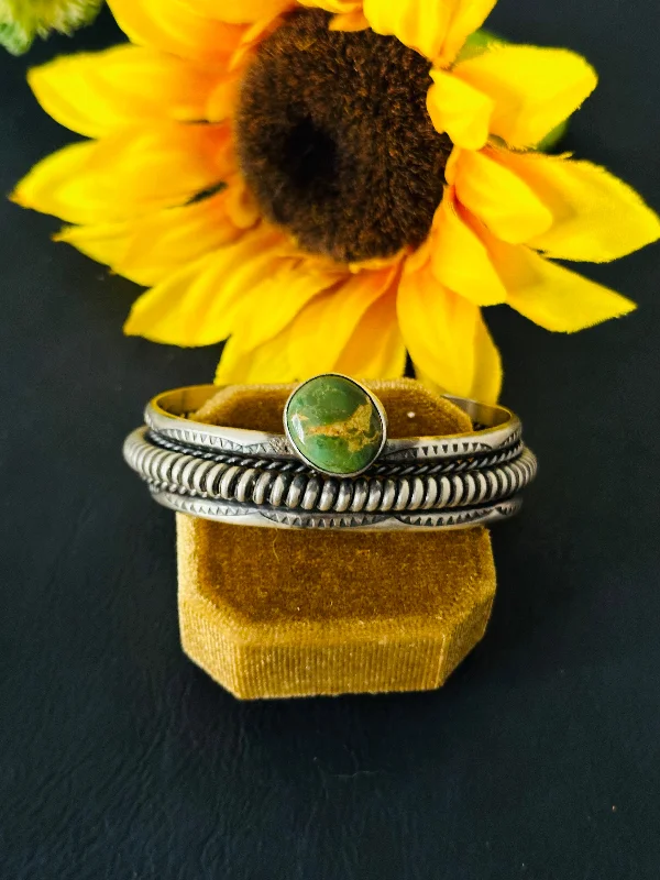 Enamel - Coated Cuff Bracelets in Vibrant ColorsNavajo Royston Turquoise & Sterling Silver Cuff Bracelet