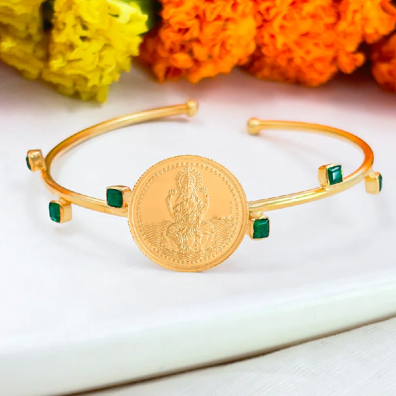 Enamel - Coated Bangles in Vibrant ColorsKuber 999 Silver Lakshmi Cuff