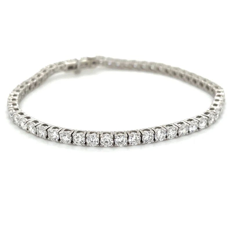 Enamel - Coated Bangles in Vibrant Colors14ct White Gold 3.37ct Laboratory Grown Diamond Tennis Bracelet