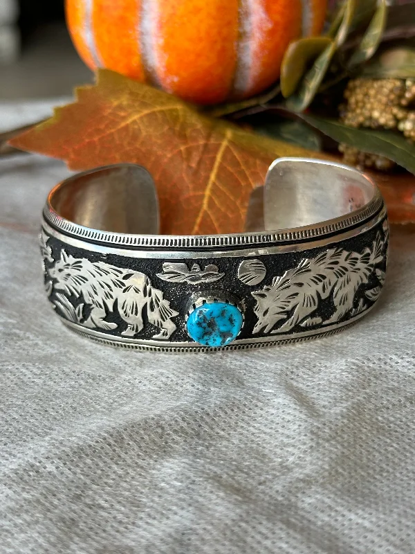 Cuff Bracelets for Special Occasions like Weddings and PartiesRose Singer Kingman Turquoise & Sterling Silver Cuff Bracelet