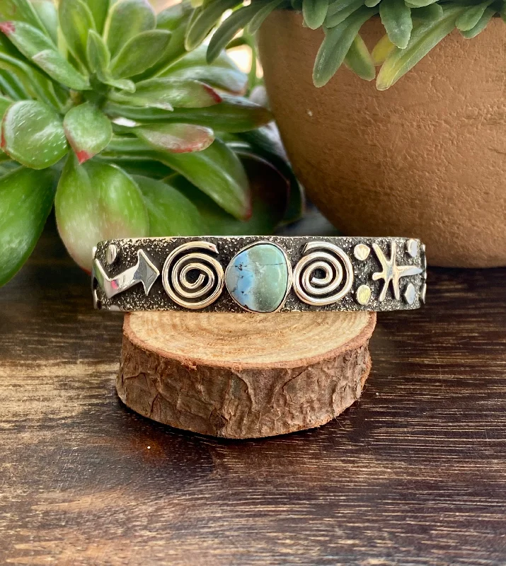 Eco - Friendly Cuff Bracelets Made from Recycled MaterialsAlex Sanchez Golden Hill’s Turquoise & Sterling Silver Cuff Bracelet