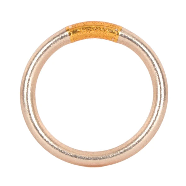 Solid Gold Bangles with Intricate EngravingsBuDhaGirl | Tzubbie All Weather Bangle in Champagne