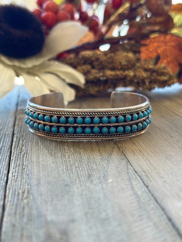 Eco - Friendly Cuff Bracelets Made from Recycled MaterialsNavajo Made Turquoise & Sterling Silver Cuff Bracelet