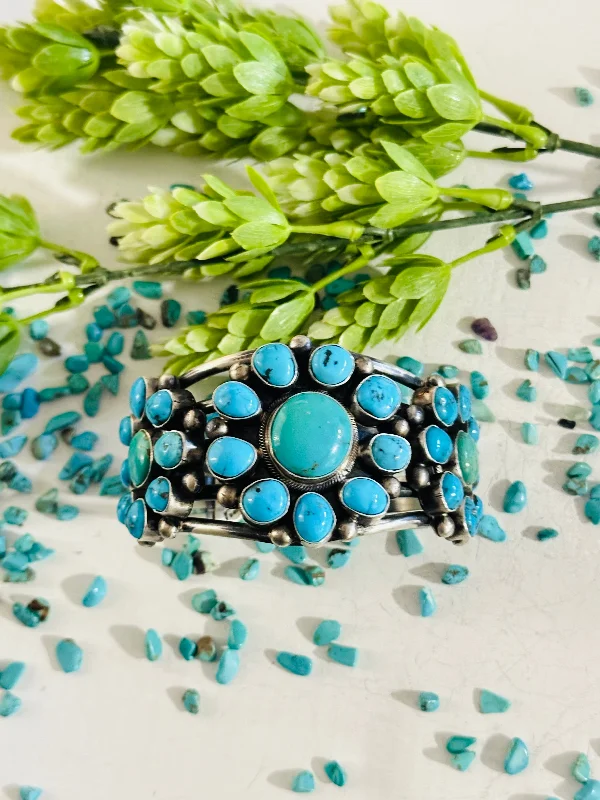 Cuff Bracelets with Hidden Clasps for a Seamless LookKathleen Livingston Multi Turquoise & Sterling Silver Cuff Bracelet