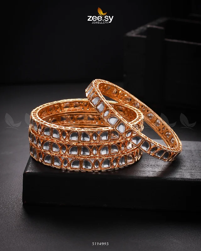 Bangle Bracelets with Birthstone AccentsKavya Bangles