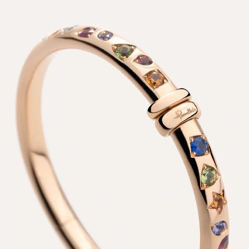 Bangle Bracelets with Birthstone AccentsPomellato Iconica Bangle in 18k Rose Gold with Coloured Gemstones