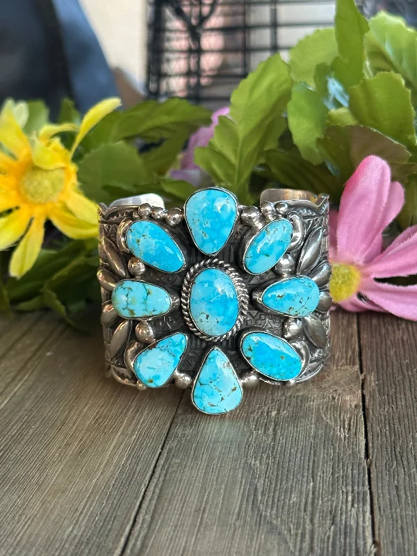 Statement Cuff Bracelets with Large - Sized StonesTillie John HG Kingman and Sterling Silver Cuff Bracelet