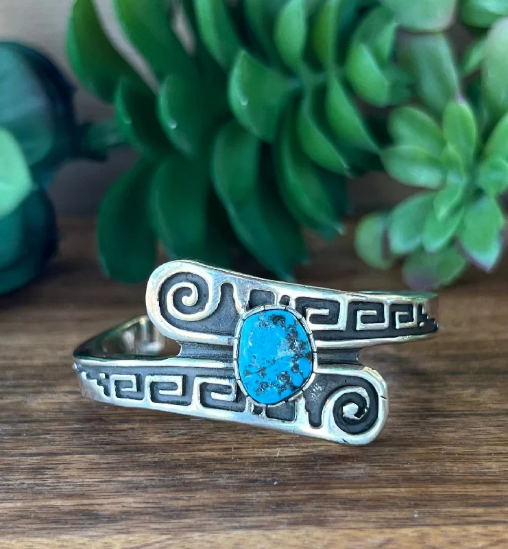 Stackable Cuff Bracelets for a Layered LookMerle House Kingman Turquoise & Sterling Silver Cuff Bracelet