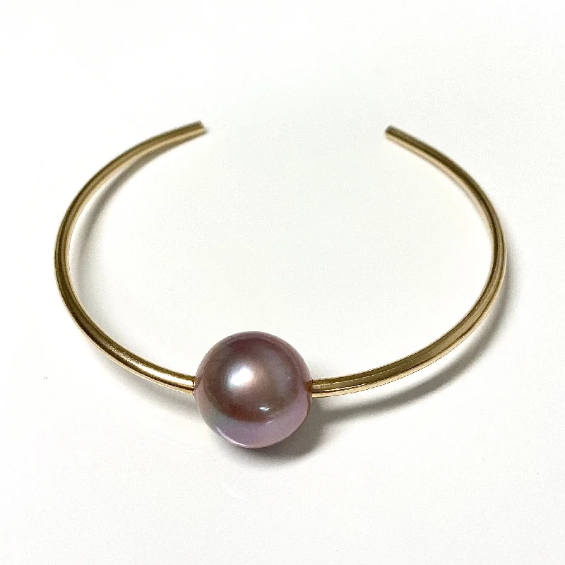 Stackable Bangle Sets for a Trendy LookCuff COCO - Pink Edison pearl (B445)