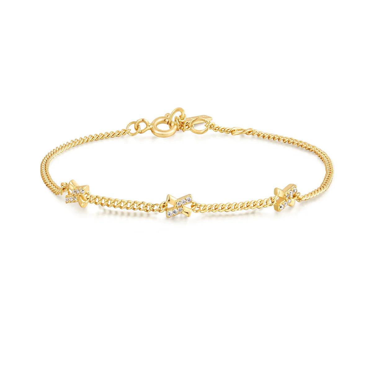 Bangle Bracelets with Birthstone AccentsAnia Haie Gold Cross Station Bracelet